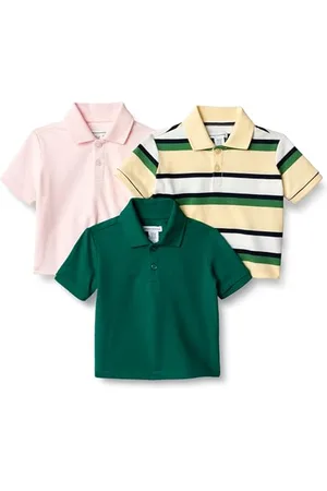 Amazon Jungen Poloshirt aus Baumwoll-Piqué mit Stretch-Anteil, 3er-Pack, , 5 Jahre