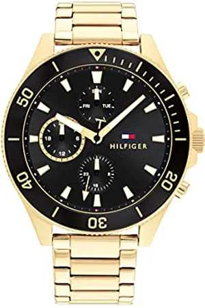 Tommy Hilfiger Multi Zifferblatt Quarz Uhr für Herren mit Goldfarben Edelstahlarmband - 1791919