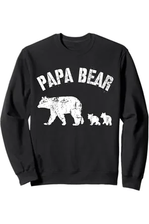 All in the Bear Family Vintage Papa Bär mit 2 zwei Jungen lustiges Geschenk für Papa Vater Sweatshirt