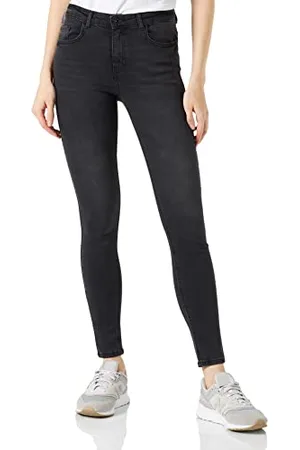 JDY Damen blume Mid Waist Skinny Black Dnm Noos Jeans, , L / 30L EU