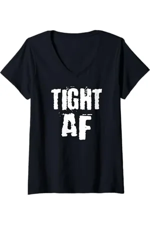 Buy Cool Shirts Damen Tight AF Lustig T-Shirt mit V-Ausschnitt