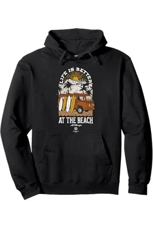 Volkswagen Typ 2 T2 Campervan Life Is Better At The Beach Pullover Hoodie