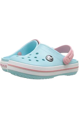 Crocs Unisex Kids Crocband Clog K, Ice Blue/White, 33/34 EU