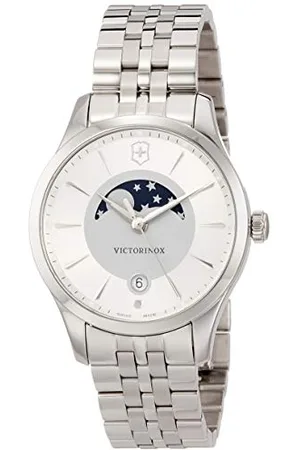 Victorinox Damen Armbanduhr Alliance Small Ø 35 mm, Swiss Made, Analog Quarz, Wasserdicht bis 100 m, Saphirglas, Edelstahl-Armband