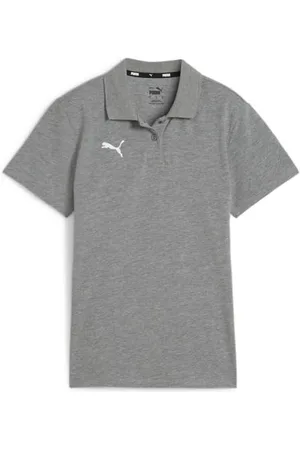 PUMA Unisex Teamgoal Casuals Wmn Polo, Medium Gray Heather White, M