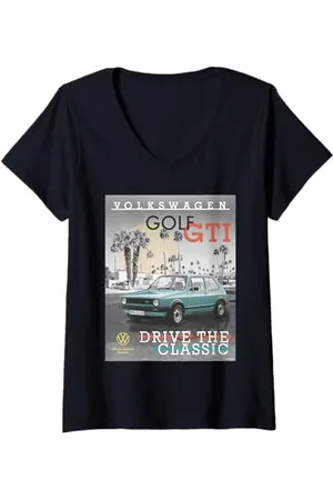 Volkswagen Damen Golf GTI Drive Der Klassiker T-Shirt mit V-Ausschnitt