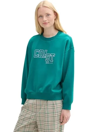 TOM TAILOR Damen College Sweatshirt mit Print, , M