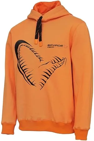 Savage Unisex Mega Jaw Hoodie Hooded Sweatshirt, Sonne Orange, XL