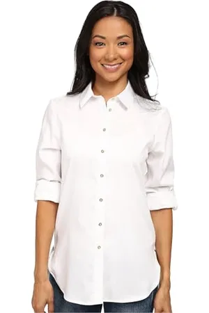 Calvin Klein Damen Bügelfreies Tunika-Shirt mit Rollärmeln (Normale und große Größen), , Klein