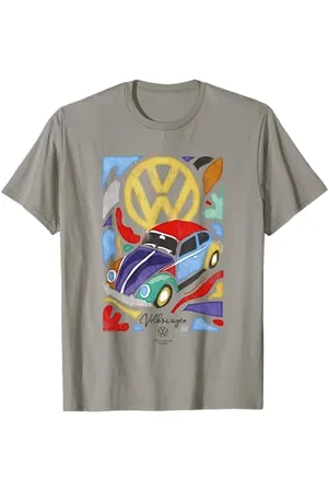 Volkswagen Käfer Fauvismus Bunte Kunst T-Shirt