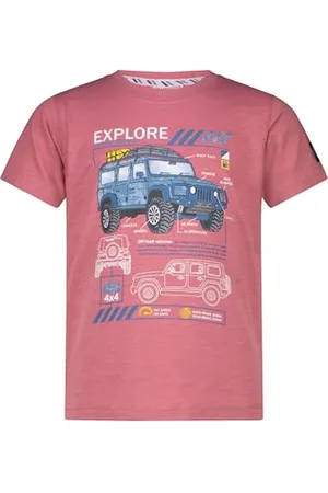 Salt & Pepper BY KIDS PARK Jungen Jeep Print aus Slub Jersey T-Shirt, , 128 cm-134 cm