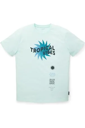 TOM TAILOR Jungen 1036009 Kinder T-Shirt mit Print, 31667-Light Aqua, 164