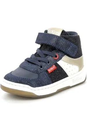Kickers Baby-Mädchen Kickalien Sneaker, Marineblau, goldfarben, 21 EU