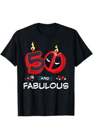 Marvel Deadpool 50th Birthday Party "50 and Fabulous" Funny T-Shirt