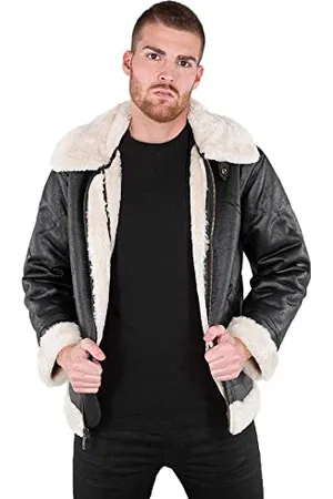 Alpha Industries B3 FL Lederjacke für Herren Black