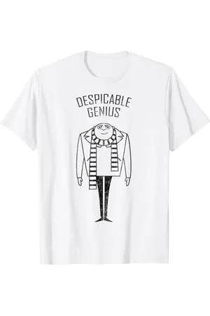 Minions Despicable Genius Gru Line Art T-Shirt