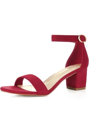 Allegra K Damen offene Zehen mittlere Blockabsatz Knöchel-Riemen Sandalen 40