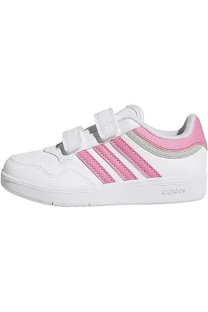adidas Hoops 4.0 Shoes Sneaker, FTWR White/pink Fusion/Grey Two, 32 EU