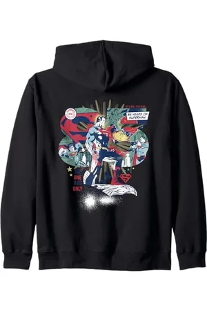 DC Comics Originals DC Superman Bird Plane Hero Man Steel Action, 85 Jahre, Vintage-Stil Kapuzenjacke