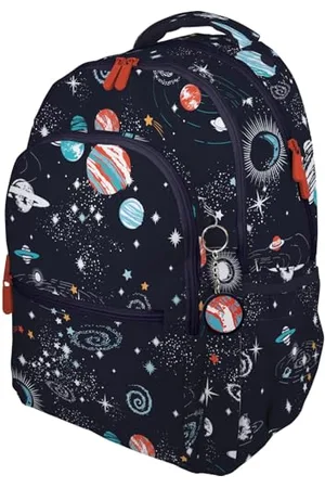 Grafoplas Schulrucksack Drei Fächer, 33 x 46 x 22,5 cm, 30 Liter, gepolsterter Bereich für Laptop, geräumiges Modell, Cosmos, Bits & Bobs Pop Up Design, perfekt für Schulbedarf, , L, SCHOOL