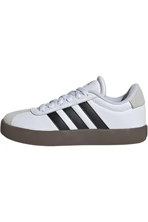 adidas VL Court 3.0 Shoes Kids Schuhe, Cloud White/Core Black/Grey One, 28 EU