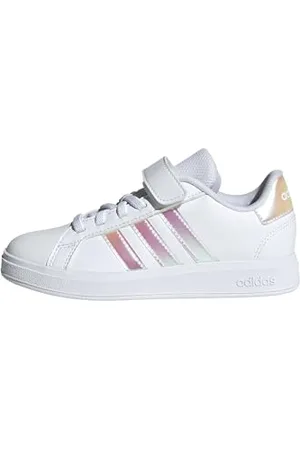 adidas Grand Court 2.0 Shoes Children Tennisschuhe, Cloud White/Iridescent/Cloud White, 35 EU