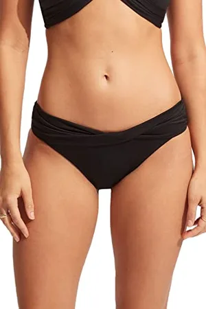 Seafolly W Collective Twist Band Hipster Schwarz, Damen Unterwäsche, Größe AUS 10-EU 36 - Farbe Black