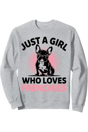 Graphic 365 Französische Bulldogge Mama Papa Just a Girl Who Loves Frenchies Geschenk Sweatshirt