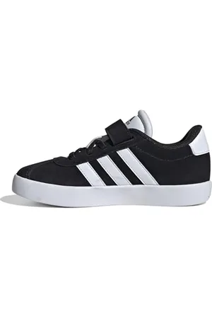 adidas VL Court 3.0 Hook and Loop Shoes Kids Schuhe, core Black/Cloud White/core Black, 35 EU