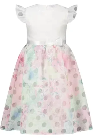 Salt & Pepper BY KIDS PARK Mädchen Girls Dress dots and Flowers Kinderkleid, , 128 cm