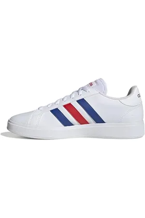 adidas Herren Grand Court Base 2.0 Shoes Schuhe, Cloud White/Royal Blue/Vivid Red, 42 EU