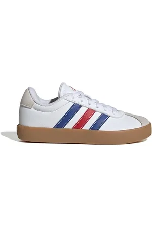 adidas VL Court 3.0 Shoes Kids Sneaker, FTWR White/Team royal Blue/Better Scarlet, 21 EU