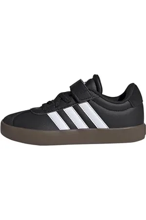 adidas VL Court 3.0 Hook and Loop Shoes Kids Schuhe, Core Black/Cloud White/Core Black, 28 EU