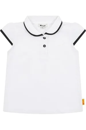 Steiff Poloshirt Kurzarm EU Größe 104 , Polo-Shirt kurzärmelig, Polohemd für Kinder, Hemd mit Kragen, weich und bequem, waschmaschinenfest