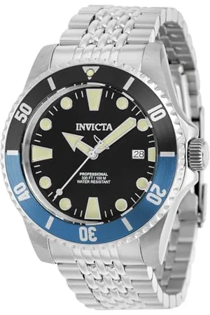 Invicta Pro Diver 39752 Herren Uhr - Wasserdicht - Analog - Automatikuhr - Edelstahl mit schwarzen zifferblat - 44mm