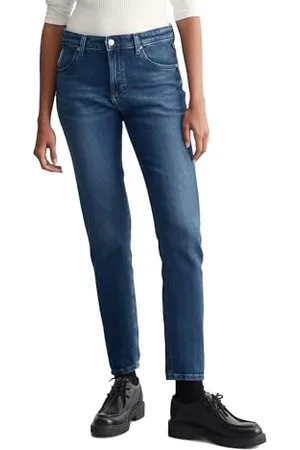 Marc O’ Polo Marc OߴPolo Denim Damen Jeanshose mit Stretch-Anteil Cropped, Blau (Dark Blue Multi 10), W31/L32