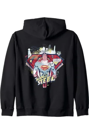 DC Comics Originals DC Superman New Amazing Adventures Man Steel Action Vintage Kapuzenjacke