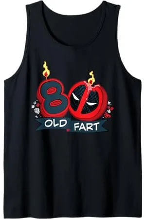 Marvel Deadpool 80th Birthday Party "80 Old Fart" Funny Tank Top