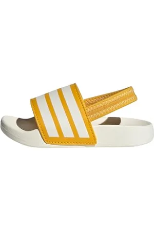 adidas Unisex Baby Adilette ESTRAP Slides Infants RUTSCHEN, Crew Yellow/Off White/Off White
