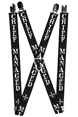 Buckle Herren Harry Potter Mischief Managed Schwarz/Grau/Weiß Hosenträger, , Einheitsgröße