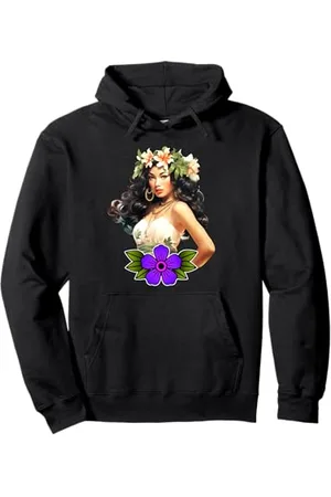 Urban Empyre Hawaiian Hula Girl x Pretty Girl Aquarell Pullover Hoodie