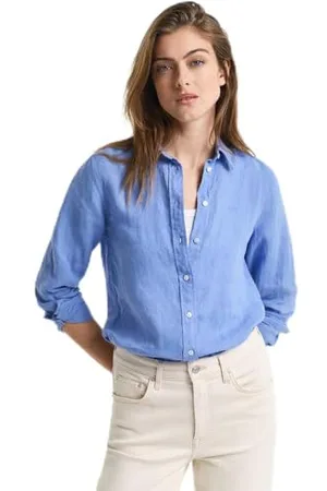 GANT Damen REG Linen Shirt Bluse, , 36