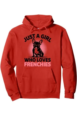 Graphic 365 Französische Bulldogge Mama Papa Just a Girl Who Loves Frenchies Geschenk Pullover Hoodie