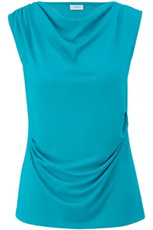 QS by s.Oliver Damen Blusenshirt Kurzarm, , 38 EU