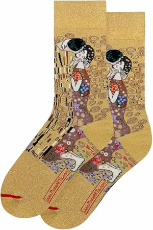 MuseARTa Socken aus Baumwolle mit dem Gemälde The Kiss des Künstlers Gustav Klimt in der Größe 36-40, GK-TKG-01-36-40