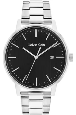 Calvin Klein Analog Quarzuhr für Herren Kollektion Linked Bracelet for HIM mit Silbernes Edelstahlarmband - 25200053