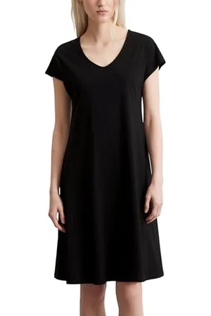Marc O’ Polo Marc OߴPolo Damen Jerseykleid mit Stretch-Anteil Knielang, (Black), L