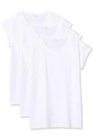 Build Your Brand Damen Ladies Extended Shoulder Tee 3-Pack T-Shirt, per pack Weiß ( 01205), X-Small (Herstellergröße: XS)