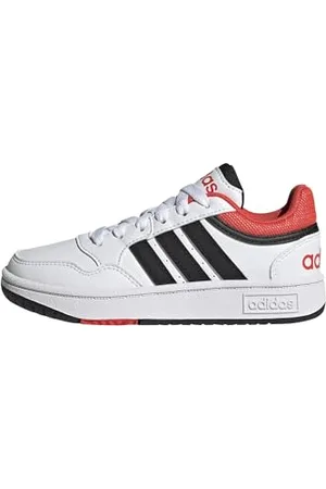 adidas Hoops Shoes Schuhe, Cloud White/core Black/Bright red, 40 EU