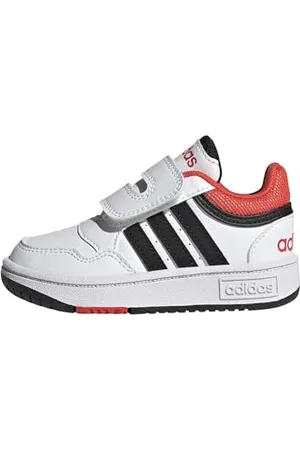 adidas Hoops Shoes Schuhe, Cloud White/Core Black/Bright Red, 25 EU